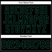 Custom White Black-Kelly Green Authentic Split Fashion Basketball Jersey