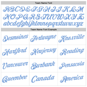 Custom White Light Blue Authentic Throwback Basketball Jersey