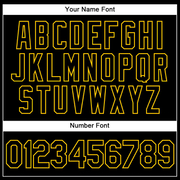 Custom White Black-Gold Authentic Split Fashion Basketball Jersey