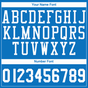 Custom Blue White Round Neck Basketball Jersey