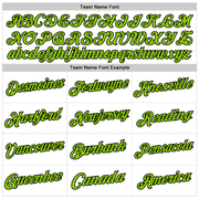 Custom White Neon Green-Black Authentic Throwback Basketball Jersey