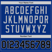 Custom Royal Black-Gray Authentic Throwback Basketball Jersey