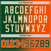 Custom Green Orange-Cream Authentic Gradient Fashion Basketball Jersey