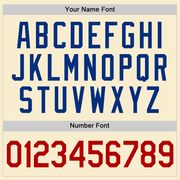 Custom Cream Black Pinstripe Red-Royal Authentic Basketball Jersey