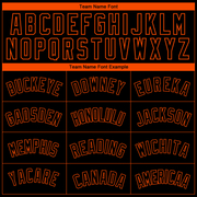 Custom Black Orange Side Panel Abstract Lines Authentic City Edition Basketball Jersey