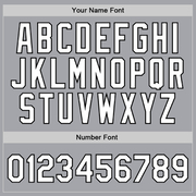 Custom Gray White-Black Authentic Throwback Basketball Jersey