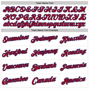 Custom White Red Royal-Gold Authentic Throwback Basketball Jersey