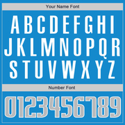 Custom Blue Gray-Navy Authentic Throwback Basketball Jersey