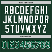 Custom Hunter Green Kelly Green-White Authentic Throwback Basketball Jersey