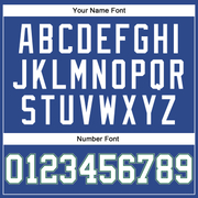 Custom Royal White-Kelly Green Authentic Throwback Basketball Jersey