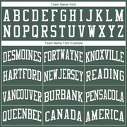 Custom Hunter Green White Round Neck Suit Basketball Jersey