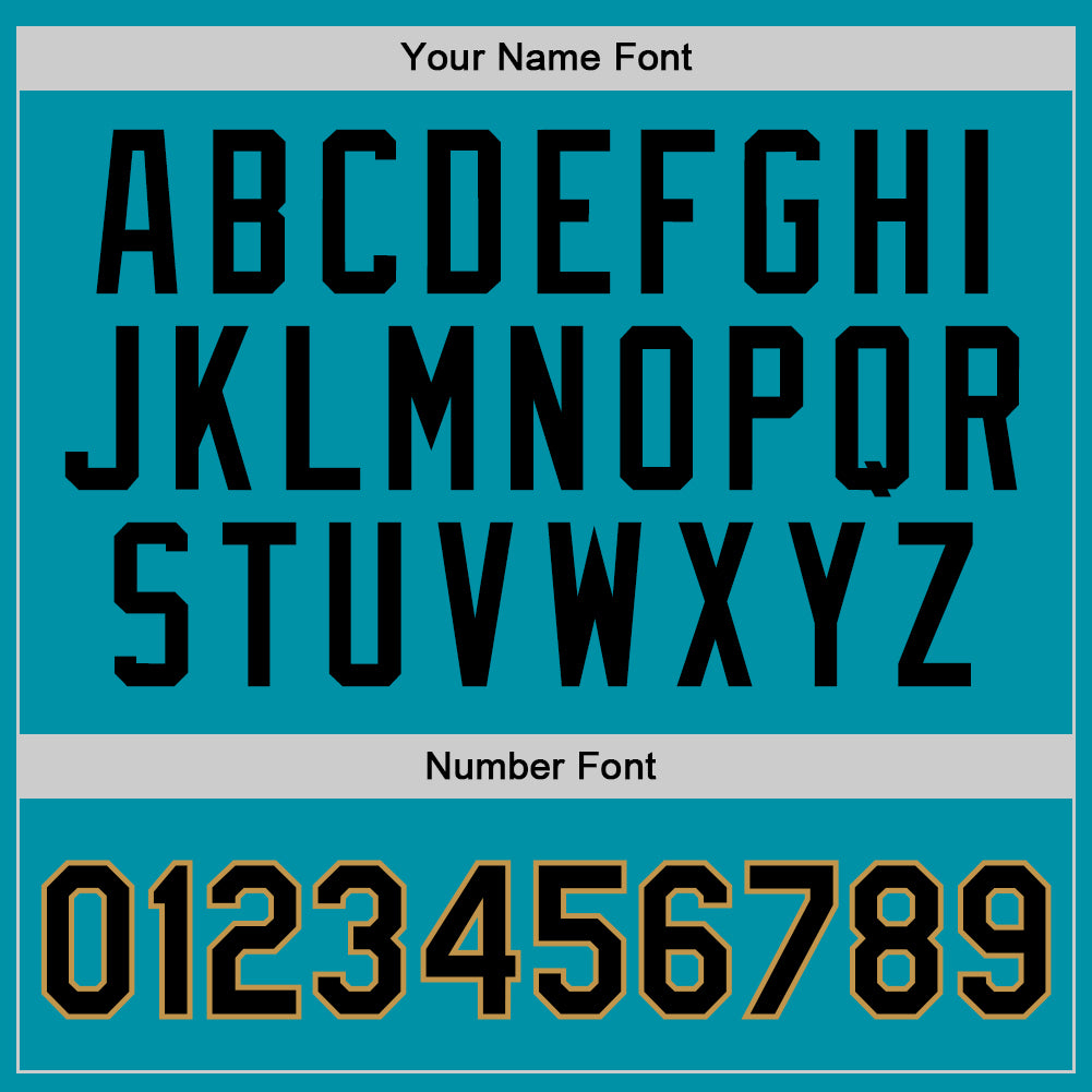 Custom Teal Black-Old Gold Authentic Throwback Basketball Jersey