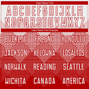 Custom Red White Round Neck Sublimation Basketball Suit Jersey