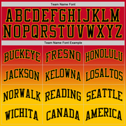 Custom Red Black-Gold Authentic Fade Fashion Basketball Jersey