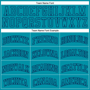 Custom Teal Teal-Navy Authentic Throwback Basketball Jersey