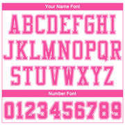 Custom White Pink Color Block Round Neck Sublimation Basketball Suit Jersey