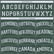 Custom Hunter Green White V-Neck Basketball Jersey