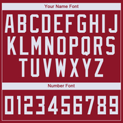 Custom Maroon White V-Neck Basketball Jersey