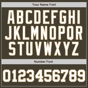 Custom Olive White-Old Gold Authentic Throwback Salute To Service  Basketball Jersey