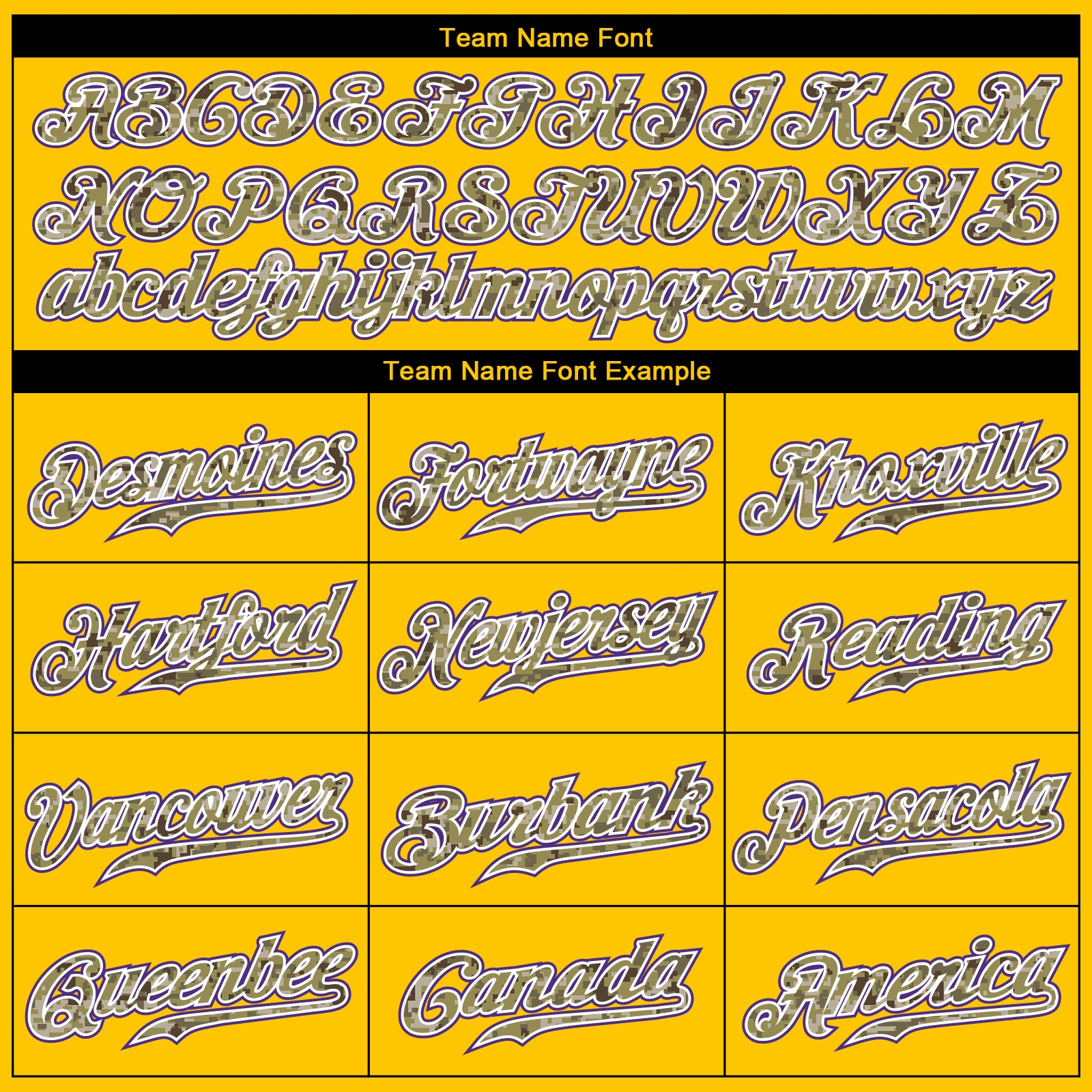 Custom Gold Camo-Purple Authentic Throwback Basketball Jersey