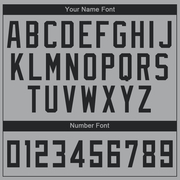 Custom Gray Black Round Neck Suit Basketball Jersey