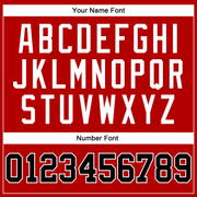 Custom Red Black Pinstripe Black-White Authentic Basketball Jersey