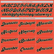 Custom Orange Black-Cream Round Neck Rib-Knit Basketball Jersey