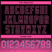 Custom Black Pink-Light Blue Fade Fashion Authentic City Edition Basketball Jersey