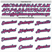 Custom White Teal Black-Pink Authentic Throwback Basketball Jersey