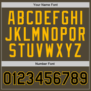 Custom Olive Black-Gold Authentic Throwback Salute To Service Basketball Jersey