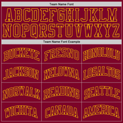 Custom Maroon Maroon-Gold Authentic Throwback Basketball Jersey