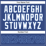 Custom White Royal-Light Blue Authentic Split Fashion Basketball Jersey