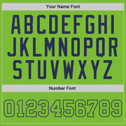 Custom Neon Green Neon Green-Navy Authentic Basketball Jersey