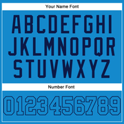 Custom Blue Blue-Navy Authentic Throwback Basketball Jersey