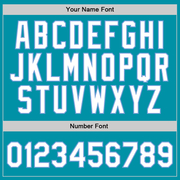 Custom Teal White-Light Blue Authentic Throwback Basketball Jersey