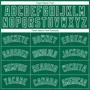 Custom Kelly Green White Geometric Shapes And Side Stripes Authentic City Edition Basketball Jersey