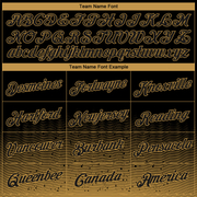 Custom Black Old Gold Fade Fashion Authentic City Edition Basketball Jersey