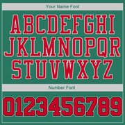 Custom Kelly Green Red-Black Authentic Throwback Basketball Jersey