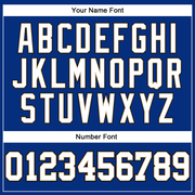 Custom Royal White Pinstripe White Old Gold-Black Authentic Basketball Jersey