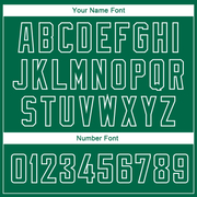 Custom Kelly Green White Side Panel Abstract Lines Authentic City Edition Basketball Jersey