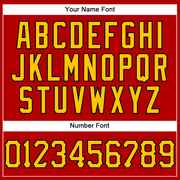 Custom Red Gold Pinstripe Gold-Black Authentic Basketball Jersey