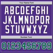 Custom Purple Kelly Green-White Authentic Throwback Basketball Jersey