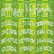 Custom Kelly Green Neon Green-White Round Neck Sublimation Basketball Suit Jersey