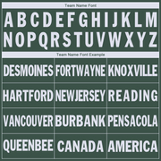 Custom Hunter Green White V-Neck Basketball Jersey