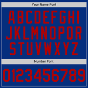 Custom Royal Red Authentic Throwback Basketball Jersey