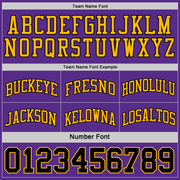 Custom Reversible Black Purple-Gold Double Side Basketball Jersey