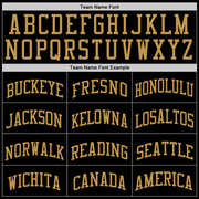 Custom Black Old Gold Pinstripe Old Gold Authentic Basketball Jersey