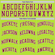 Custom Neon Green Maroon-White Authentic Throwback Basketball Jersey