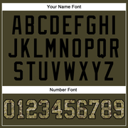 Custom Olive Camo-Black Authentic Throwback Salute To Service Basketball Jersey