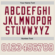 Custom Cream Cream-Maroon Authentic Throwback Basketball Jersey